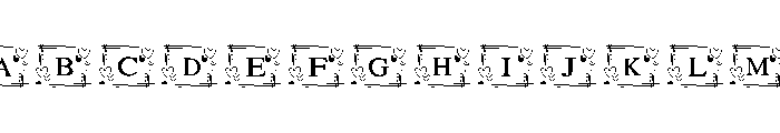 Whimsical Heart frame Font UPPERCASE