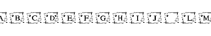 Whimsical Heart frame FONT