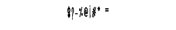 Whimsical1 Font OTHER CHARS