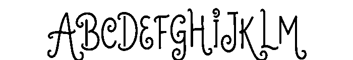 Whimsy Curl Font UPPERCASE