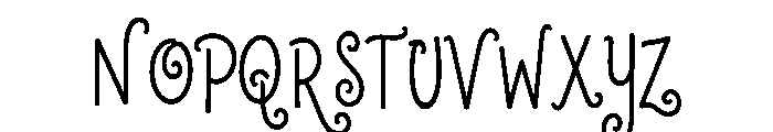 Whimsy Curl Font UPPERCASE