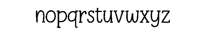 Whimsy Note Regular Font LOWERCASE