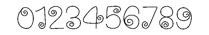 Whimsy Spiral Font OTHER CHARS