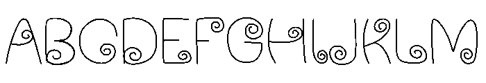 Whimsy Spiral Font UPPERCASE