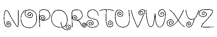 Whimsy Spiral Font UPPERCASE