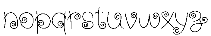 Whimsy Spiral Font LOWERCASE