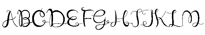 Whimsy Swirl Font UPPERCASE