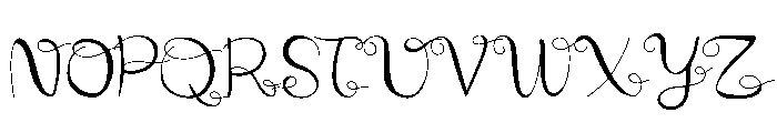 Whimsy Swirl Font UPPERCASE