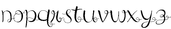 Whimsy Swirl Font LOWERCASE