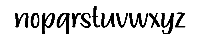 Whimsy Writing Font LOWERCASE