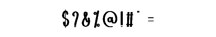 Whiskey Town Font OTHER CHARS