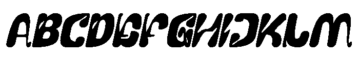 Whisper Heart Bold Italic Font UPPERCASE