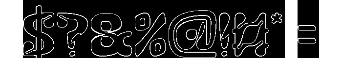 Whisper Heart-Hollow-Inverse Font OTHER CHARS