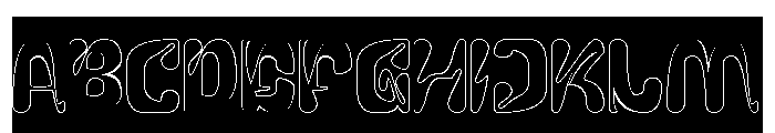 Whisper Heart-Hollow-Inverse Font UPPERCASE