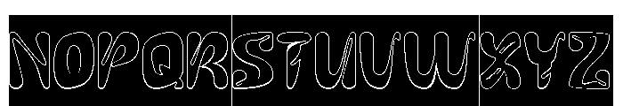 Whisper Heart-Hollow-Inverse Font UPPERCASE