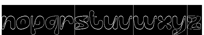 Whisper Heart-Hollow-Inverse Font LOWERCASE