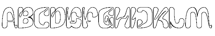 Whisper Heart-Hollow Font UPPERCASE