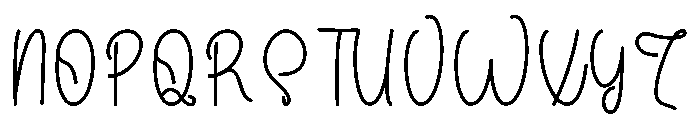 Whispering Font UPPERCASE