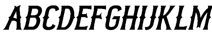 White Ascents Italic Font UPPERCASE