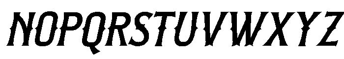 White Ascents Italic Font UPPERCASE