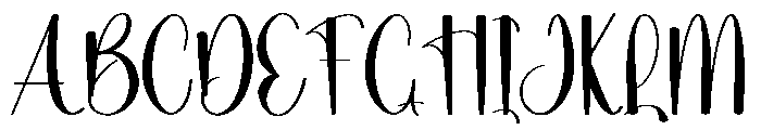 White Beautiful Font UPPERCASE