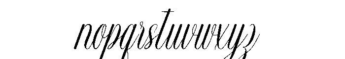 White Elovie Font LOWERCASE