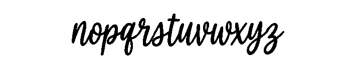 White Lily Condensed Slanted Font LOWERCASE
