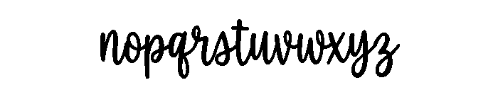 White Lily Condensed Font LOWERCASE