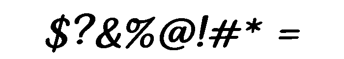 White Lily Expanded Slanted Font OTHER CHARS