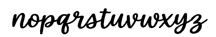 White Lily Expanded Slanted Font LOWERCASE