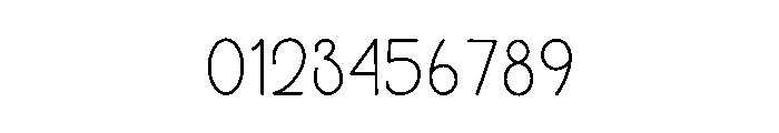 White Line Font OTHER CHARS