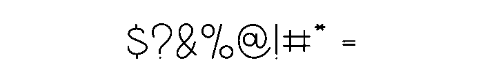 White Line Font OTHER CHARS