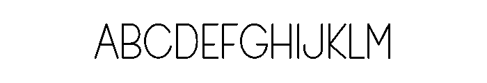 White Line Font UPPERCASE
