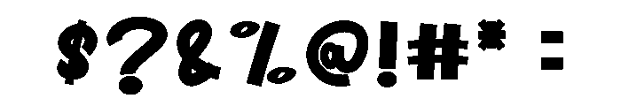 White Varsity Font OTHER CHARS