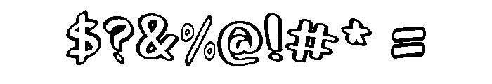 Whiteboard Outline Regular Font OTHER CHARS