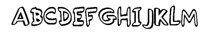 Whiteboard Outline Regular Font UPPERCASE