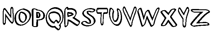 Whiteboard Outline Regular Font UPPERCASE