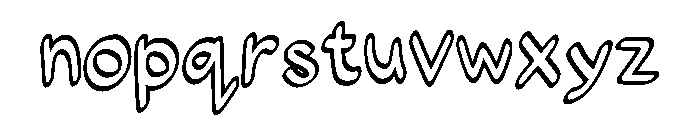 Whiteboard Outline Regular Font LOWERCASE