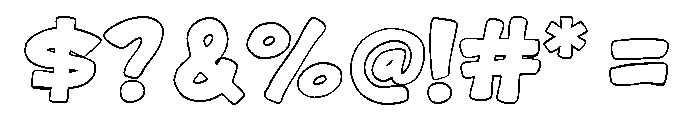Whoops Sans Outline Regular Font OTHER CHARS