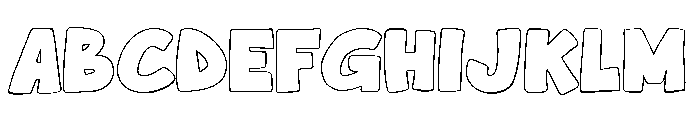 Whoops Sans Outline Regular Font UPPERCASE