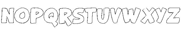 Whoops Sans Outline Regular Font UPPERCASE