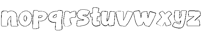 Whoops Sans Outline Regular Font LOWERCASE