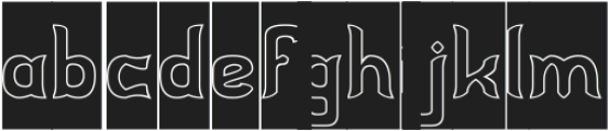 WHITE ANGLE-Hollow-Inverse otf (400) Font LOWERCASE
