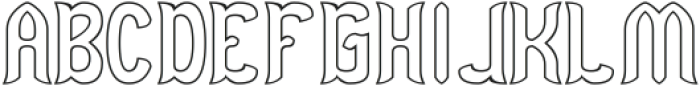 WHITE ANGLE-Hollow otf (400) Font UPPERCASE