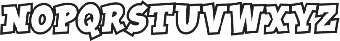 Wham! Outline Regular otf (400) Font UPPERCASE