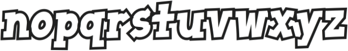 Wham! Outline Regular otf (400) Font LOWERCASE