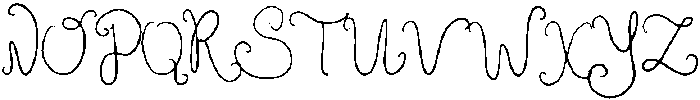 Whimsy Curl Regular otf (400) Font UPPERCASE