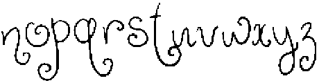 Whimsy Curl Regular otf (400) Font LOWERCASE