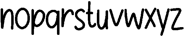 Whimsy Regular otf (400) Font LOWERCASE