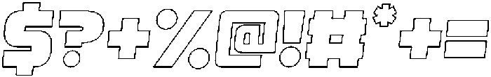Whinstone Outline Italic otf (400) Font OTHER CHARS